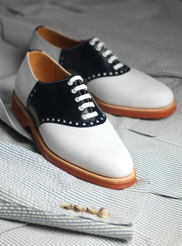 two toned oxford shoes