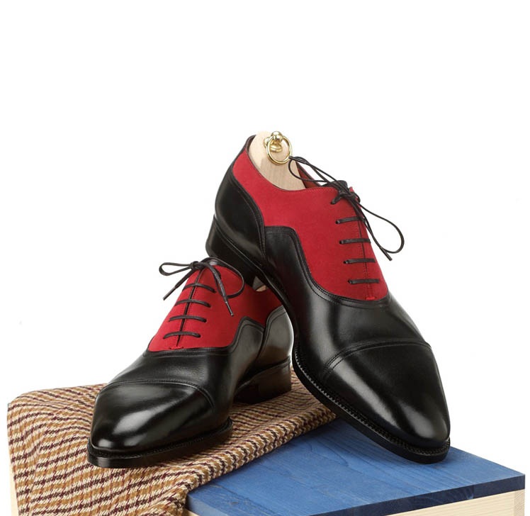 Tone Red And Black Formal Shoes 