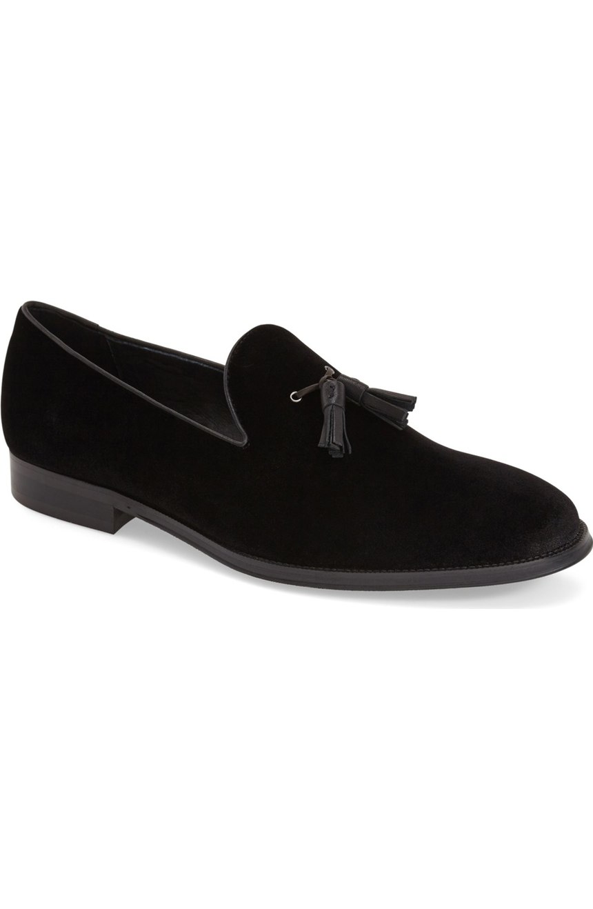 black suede leather shoes