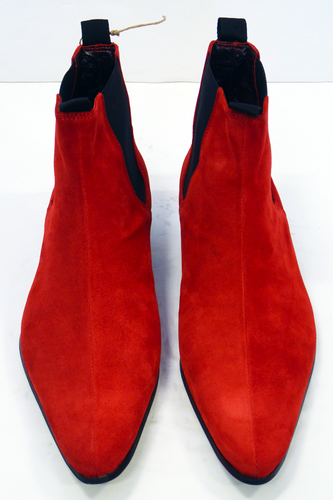 red colour boots